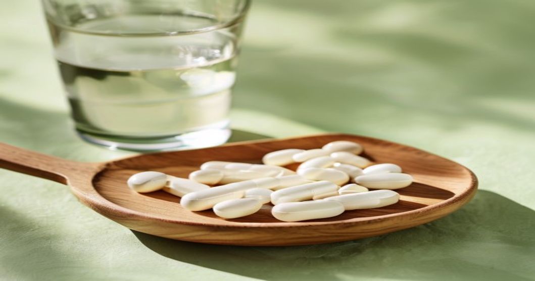 different forms of magnesium supplements compared side by side on a wellness surface