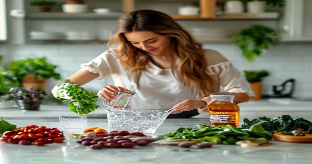 Taking iron supplements with water and food for better absorption