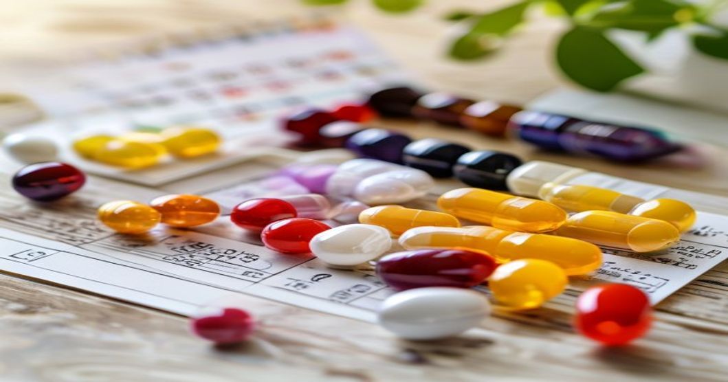 Different types of multivitamin and electrolyte supplements for teenage athletes